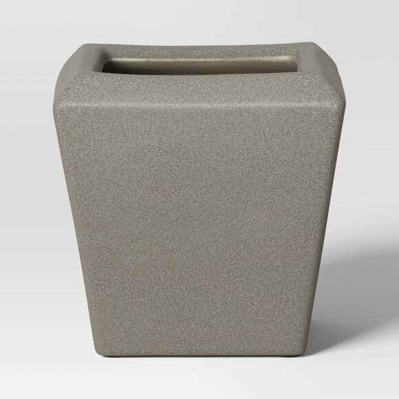 9.84" Square Planter Pot  - Charcoal Gray Ceramic - Threshold Studio McGee - Picture 1 of 7